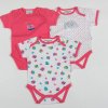 G1478: Baby Girls Fish 3 Pack Bodysuits (0-9 Months)